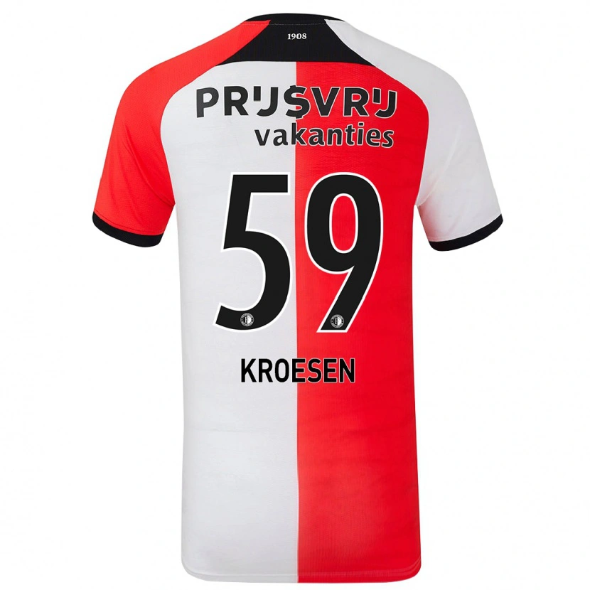 Danxen Herren Jaimy Kroesen #59 Rot Weiß Heimtrikot Trikot 2024/25 T-Shirt