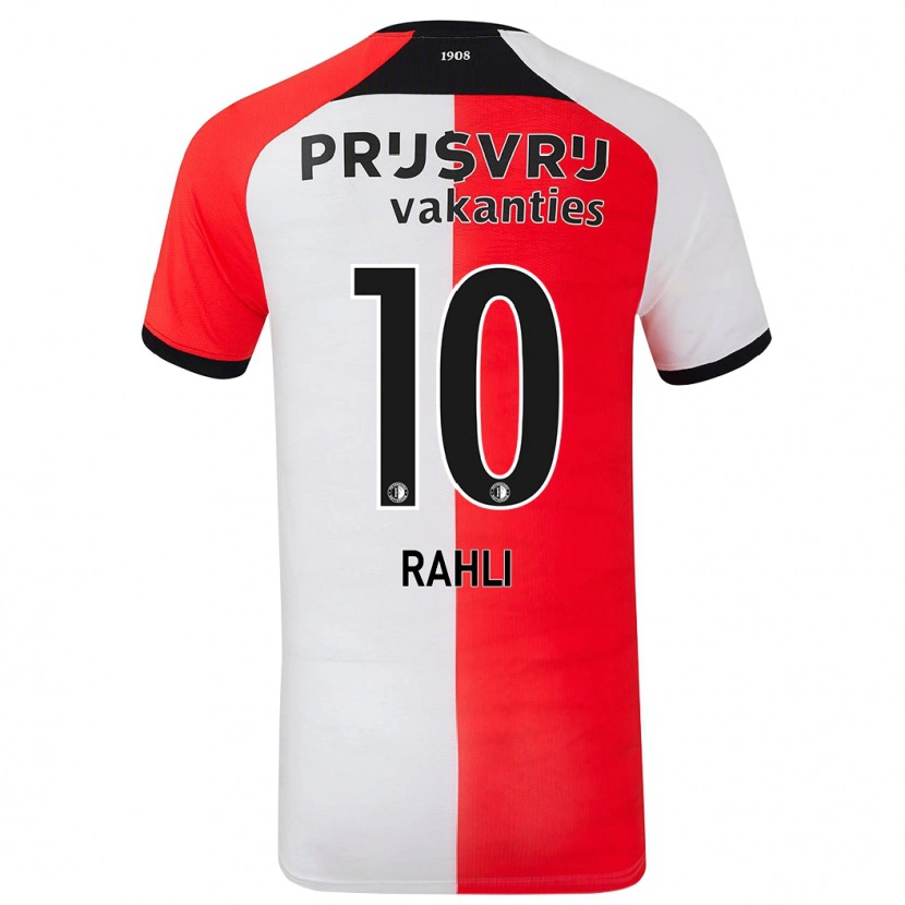 Danxen Herren Khalid Rahli #10 Rot Weiß Heimtrikot Trikot 2024/25 T-Shirt