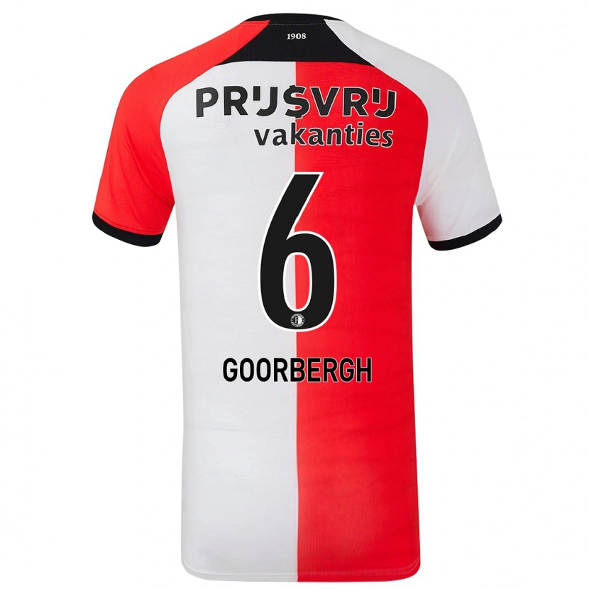Danxen Herren Cheyenne Van Den Goorbergh #6 Rot Weiß Heimtrikot Trikot 2024/25 T-Shirt