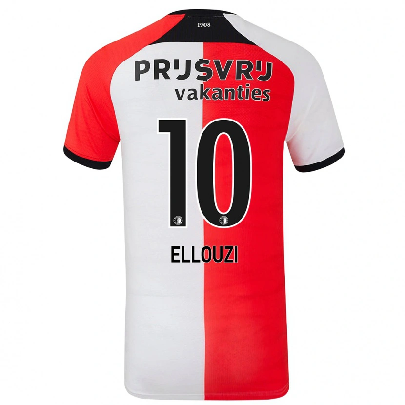Danxen Herren Sabrine Ellouzi #10 Rot Weiß Heimtrikot Trikot 2024/25 T-Shirt