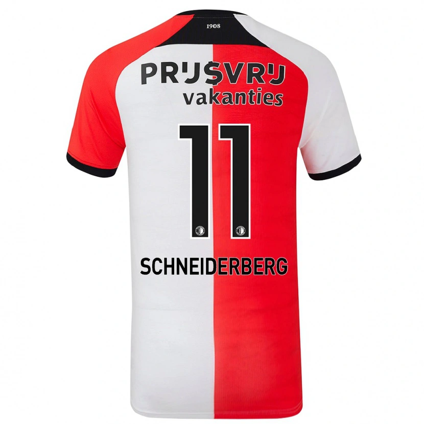 Danxen Herren July Schneiderberg #11 Rot Weiß Heimtrikot Trikot 2024/25 T-Shirt