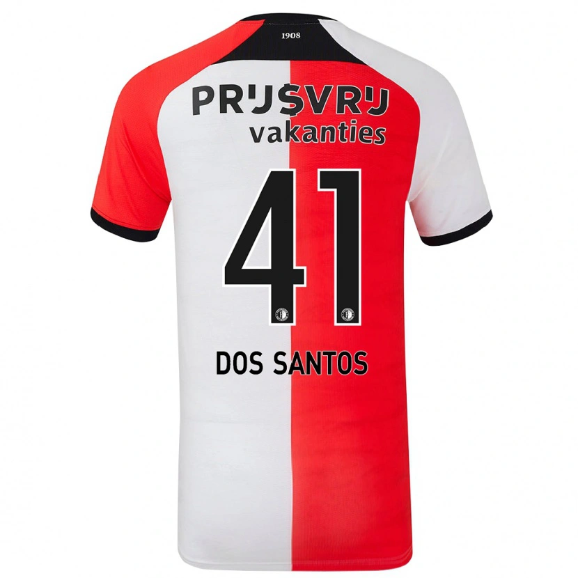 Danxen Herren Giuliany Ben-David Dos Santos #41 Rot Weiß Heimtrikot Trikot 2024/25 T-Shirt