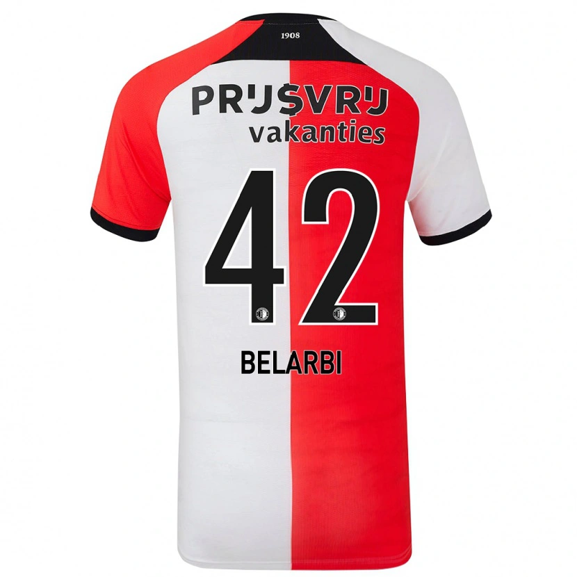Danxen Herren Abdel Belarbi #42 Rot Weiß Heimtrikot Trikot 2024/25 T-Shirt