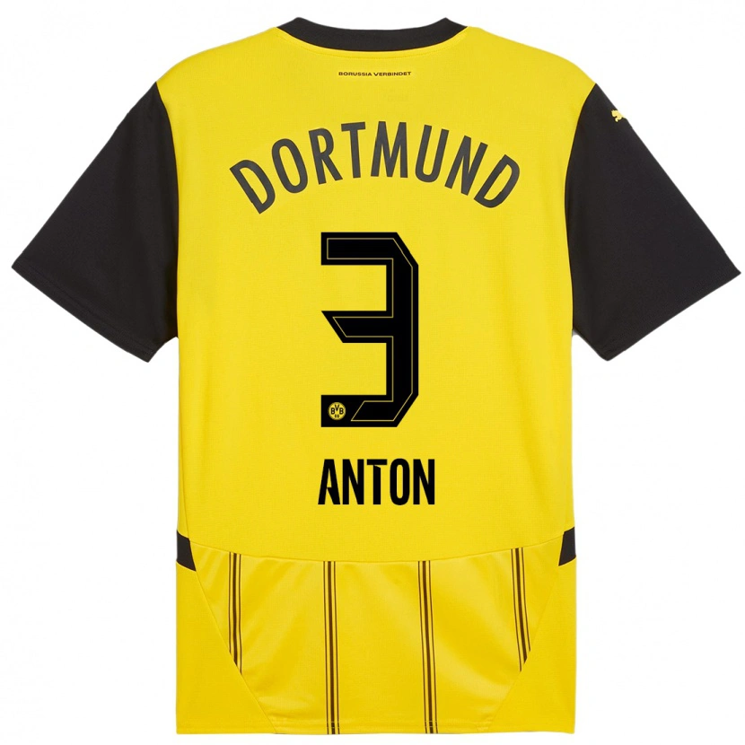 Danxen Herren Waldemar Anton #3 Gelb Schwarz Heimtrikot Trikot 2024/25 T-Shirt