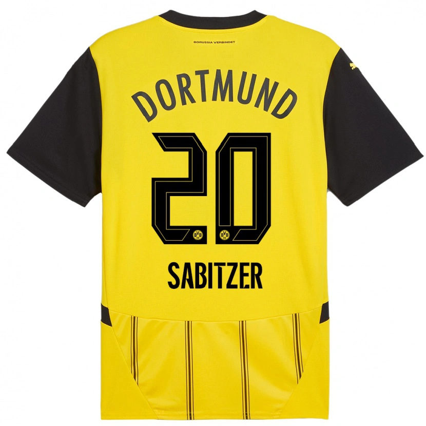 Danxen Herren Marcel Sabitzer #20 Gelb Schwarz Heimtrikot Trikot 2024/25 T-Shirt