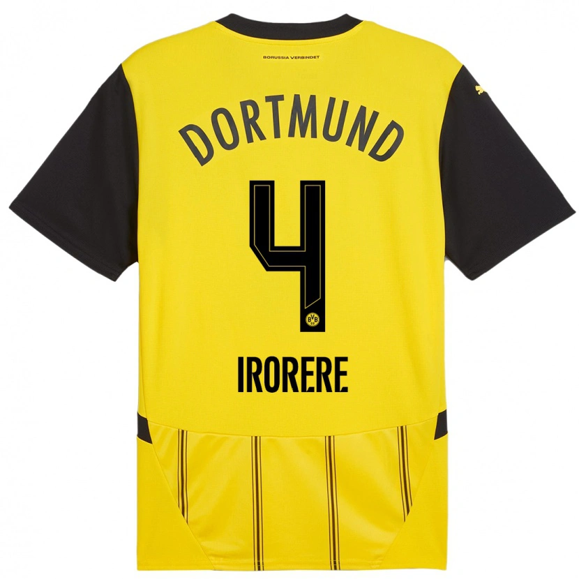 Danxen Herren Felix Irorere #4 Gelb Schwarz Heimtrikot Trikot 2024/25 T-Shirt