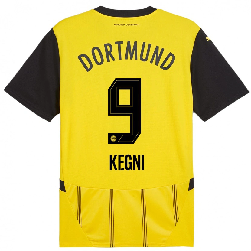 Danxen Herren Pharell Kegni #9 Gelb Schwarz Heimtrikot Trikot 2024/25 T-Shirt