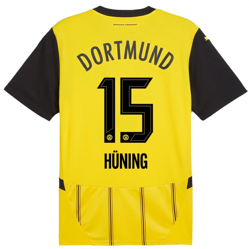 Danxen Herren Ben Hüning #15 Gelb Schwarz Heimtrikot Trikot 2024/25 T-Shirt