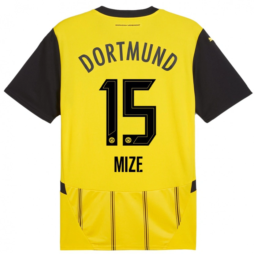 Danxen Herren Jack Mize #15 Gelb Schwarz Heimtrikot Trikot 2024/25 T-Shirt