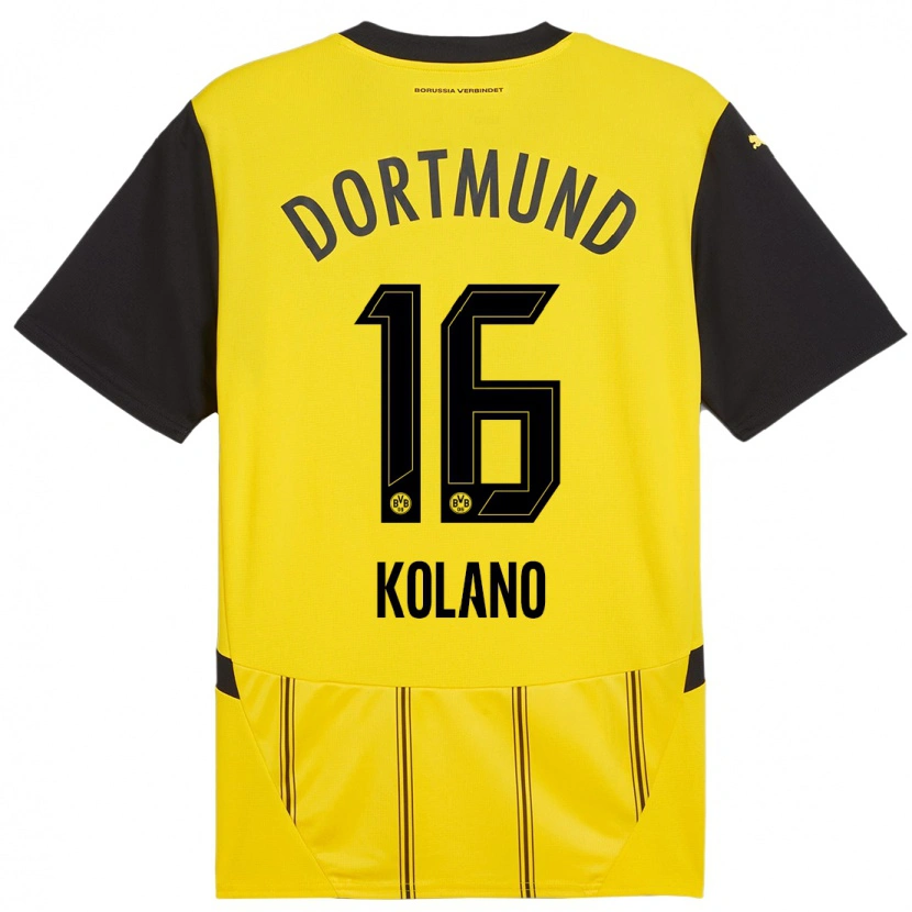 Danxen Herren Damian Kolano #16 Gelb Schwarz Heimtrikot Trikot 2024/25 T-Shirt