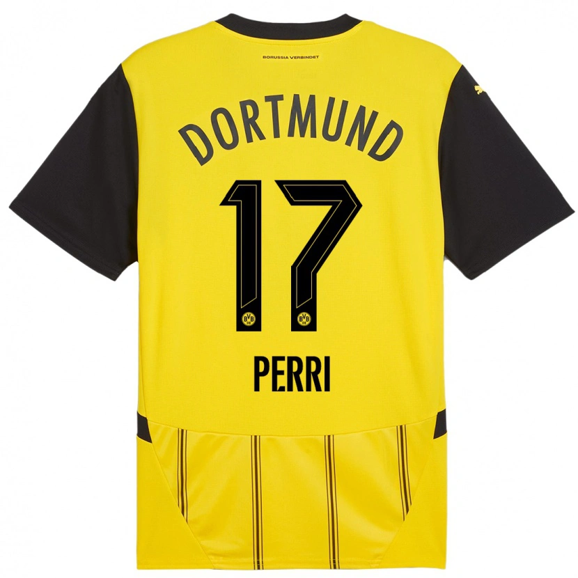 Danxen Herren Luca Perri #17 Gelb Schwarz Heimtrikot Trikot 2024/25 T-Shirt