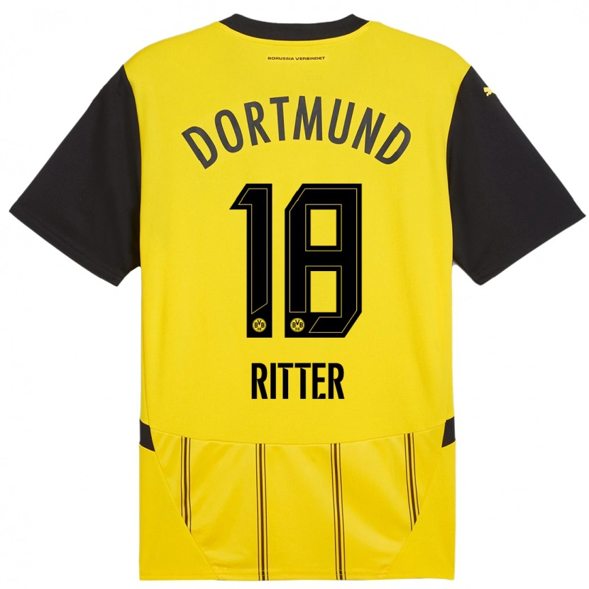 Danxen Herren Roméo Ritter #18 Gelb Schwarz Heimtrikot Trikot 2024/25 T-Shirt