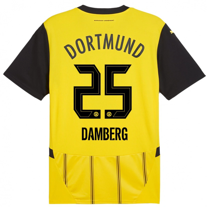Danxen Herren Niclas Damberg #25 Gelb Schwarz Heimtrikot Trikot 2024/25 T-Shirt