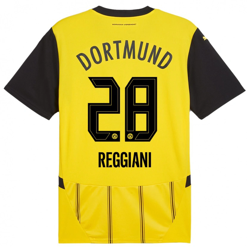 Danxen Herren Luca Reggiani #28 Gelb Schwarz Heimtrikot Trikot 2024/25 T-Shirt
