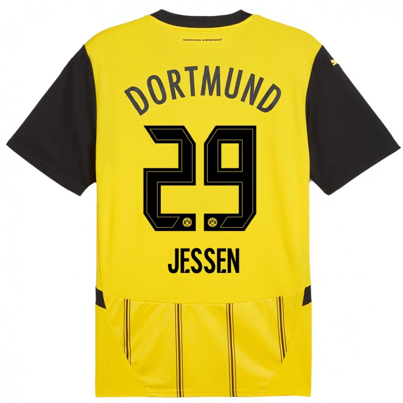 Danxen Herren Niklas Jessen #29 Gelb Schwarz Heimtrikot Trikot 2024/25 T-Shirt
