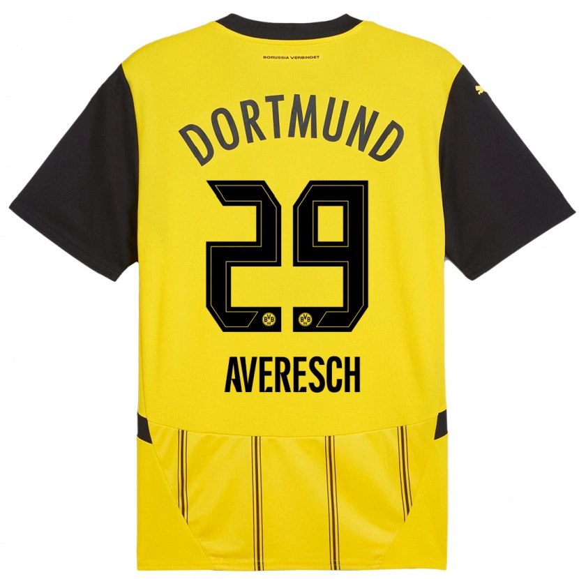 Danxen Herren Noah Averesch #29 Gelb Schwarz Heimtrikot Trikot 2024/25 T-Shirt