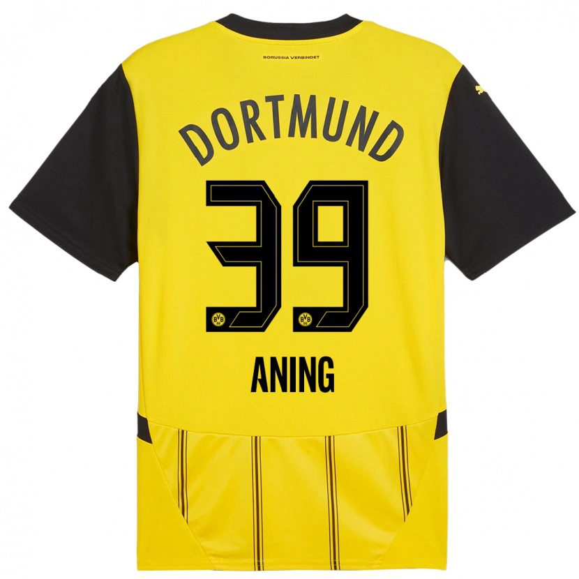 Danxen Herren Prince Aning #39 Gelb Schwarz Heimtrikot Trikot 2024/25 T-Shirt