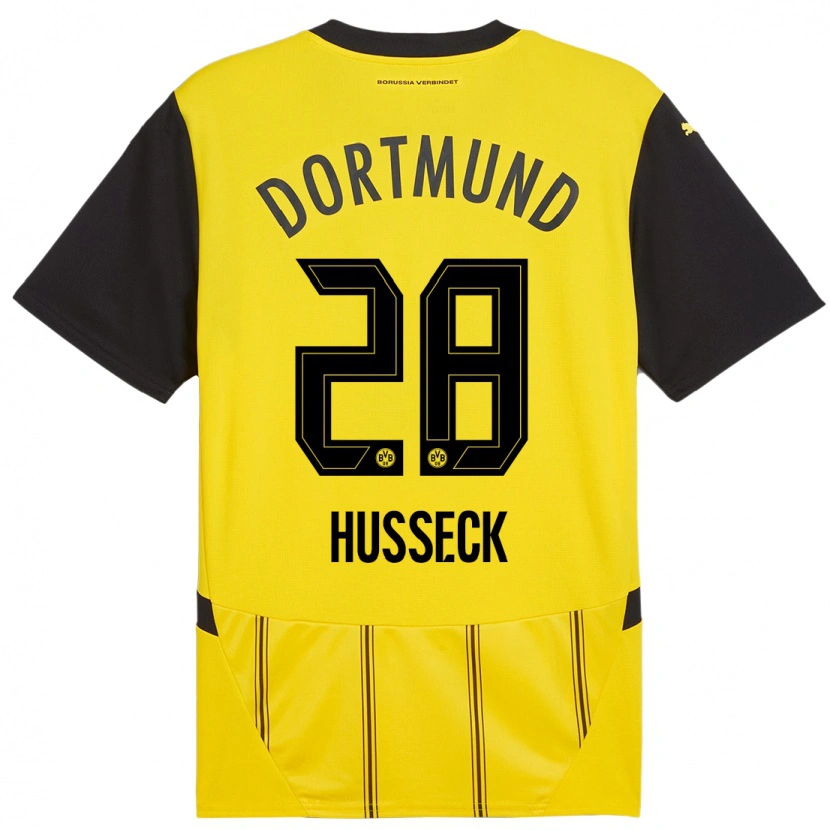 Danxen Herren Jonah Husseck #28 Gelb Schwarz Heimtrikot Trikot 2024/25 T-Shirt