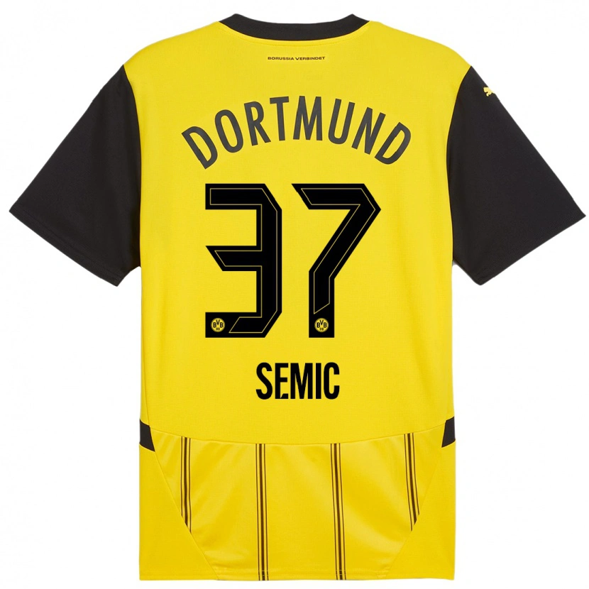 Danxen Herren Lion Semic #37 Gelb Schwarz Heimtrikot Trikot 2024/25 T-Shirt