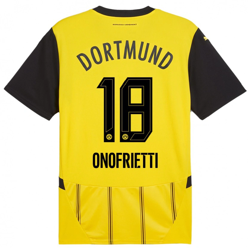 Danxen Herren Vincenzo Onofrietti #18 Gelb Schwarz Heimtrikot Trikot 2024/25 T-Shirt