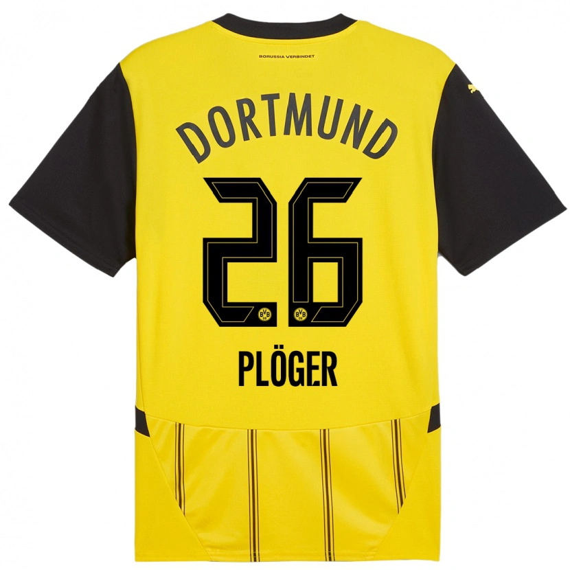 Danxen Herren Dustin Plöger #26 Gelb Schwarz Heimtrikot Trikot 2024/25 T-Shirt