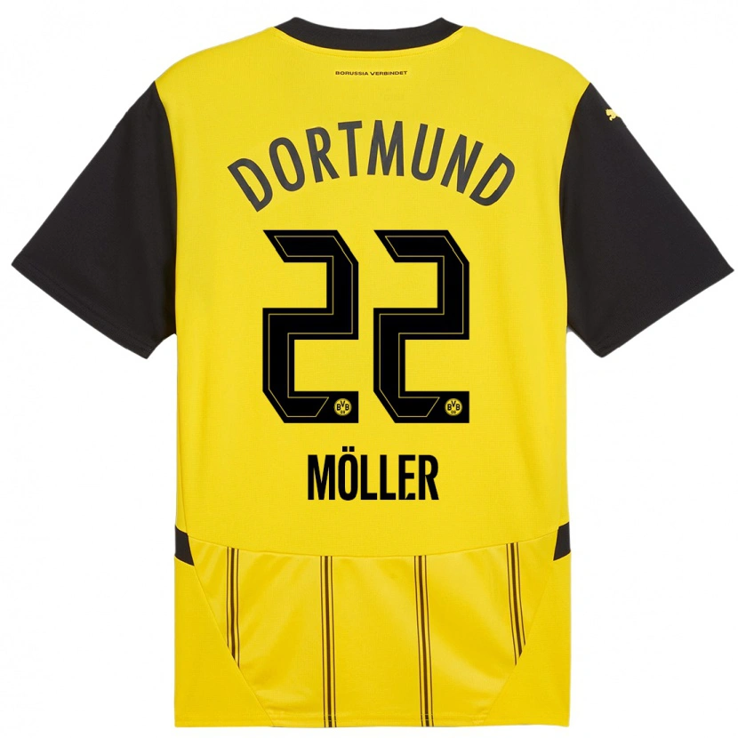 Danxen Herren Paul Möller #22 Gelb Schwarz Heimtrikot Trikot 2024/25 T-Shirt