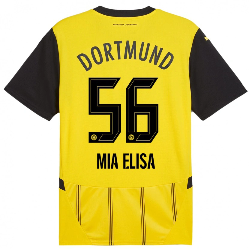 Danxen Herren Bomnuter Mia Elisa #56 Gelb Schwarz Heimtrikot Trikot 2024/25 T-Shirt