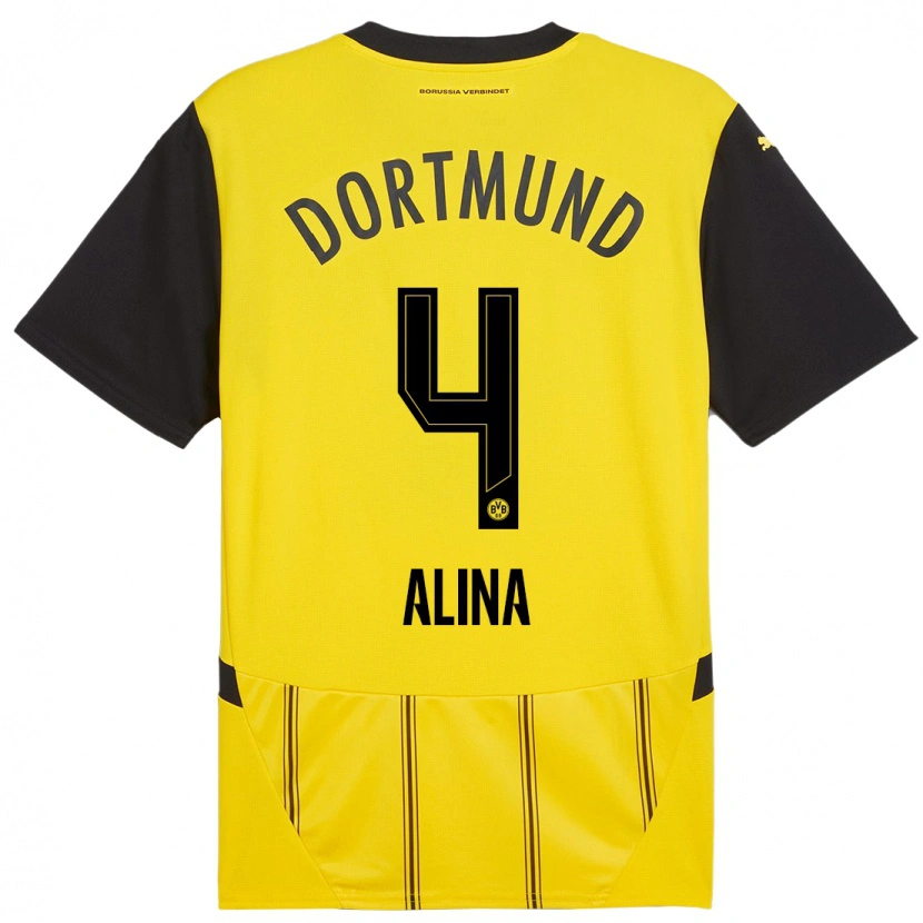 Danxen Herren Grijseels Alina #4 Gelb Schwarz Heimtrikot Trikot 2024/25 T-Shirt