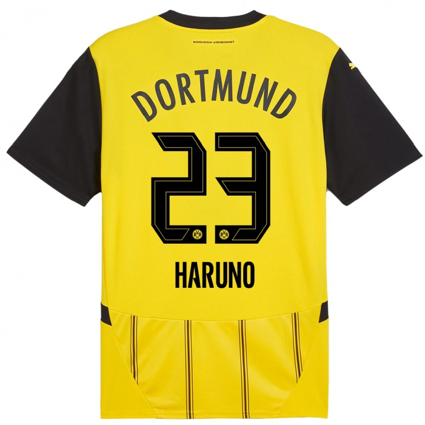 Danxen Herren Sasaki Haruno #23 Gelb Schwarz Heimtrikot Trikot 2024/25 T-Shirt