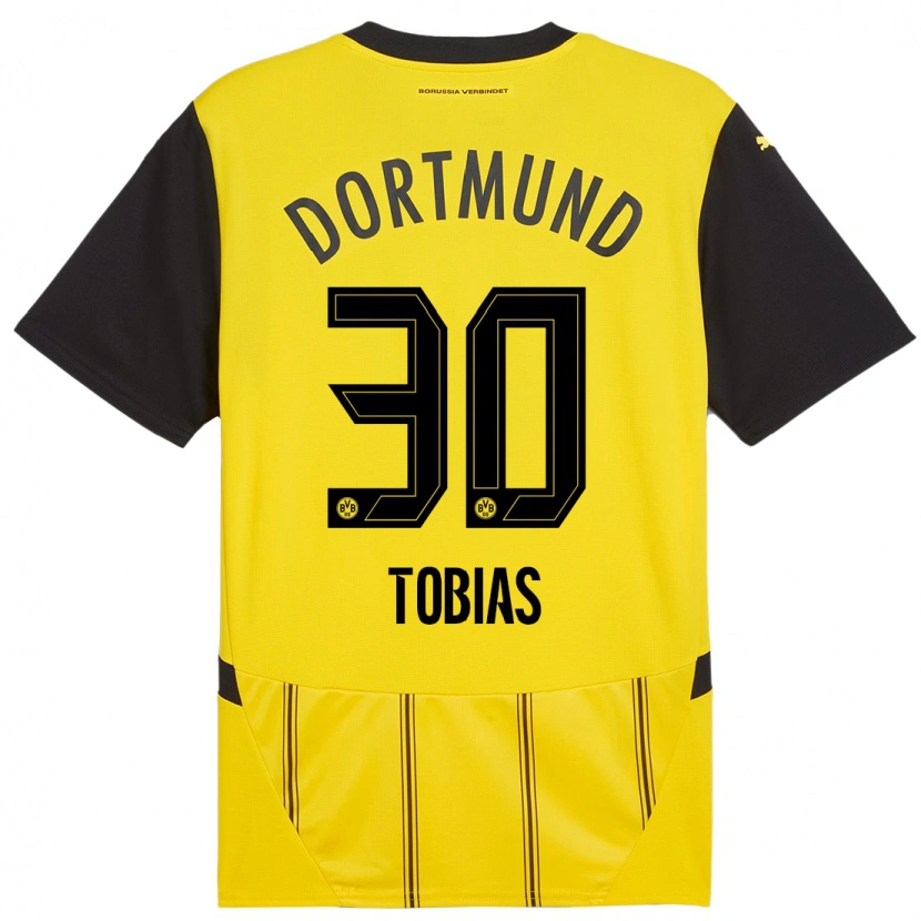 Danxen Herren Vogt Tobias #30 Gelb Schwarz Heimtrikot Trikot 2024/25 T-Shirt
