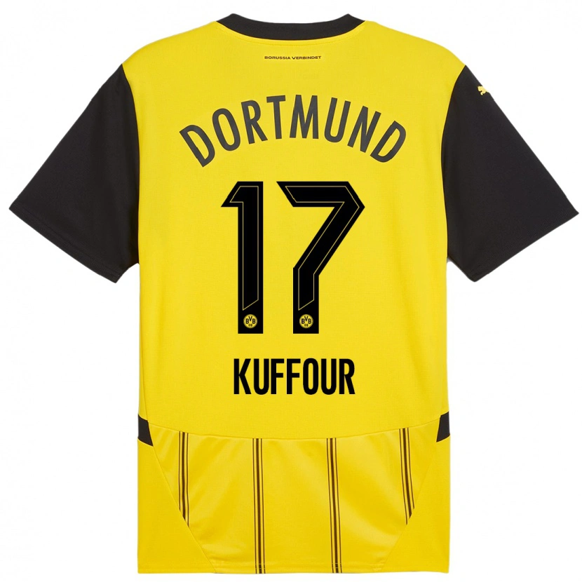 Danxen Herren Lloyd-Addo Kuffour #17 Gelb Schwarz Heimtrikot Trikot 2024/25 T-Shirt