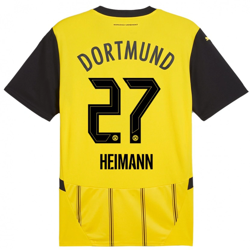 Danxen Herren Wesley Heimann #27 Gelb Schwarz Heimtrikot Trikot 2024/25 T-Shirt
