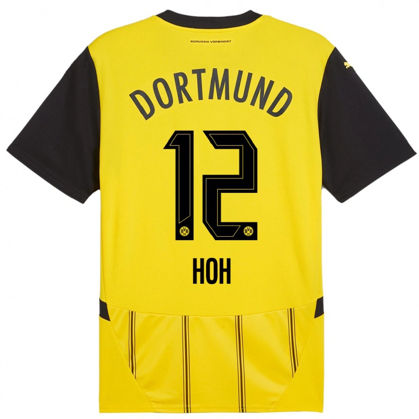 Danxen Herren Hendrik Hoh #12 Gelb Schwarz Heimtrikot Trikot 2024/25 T-Shirt