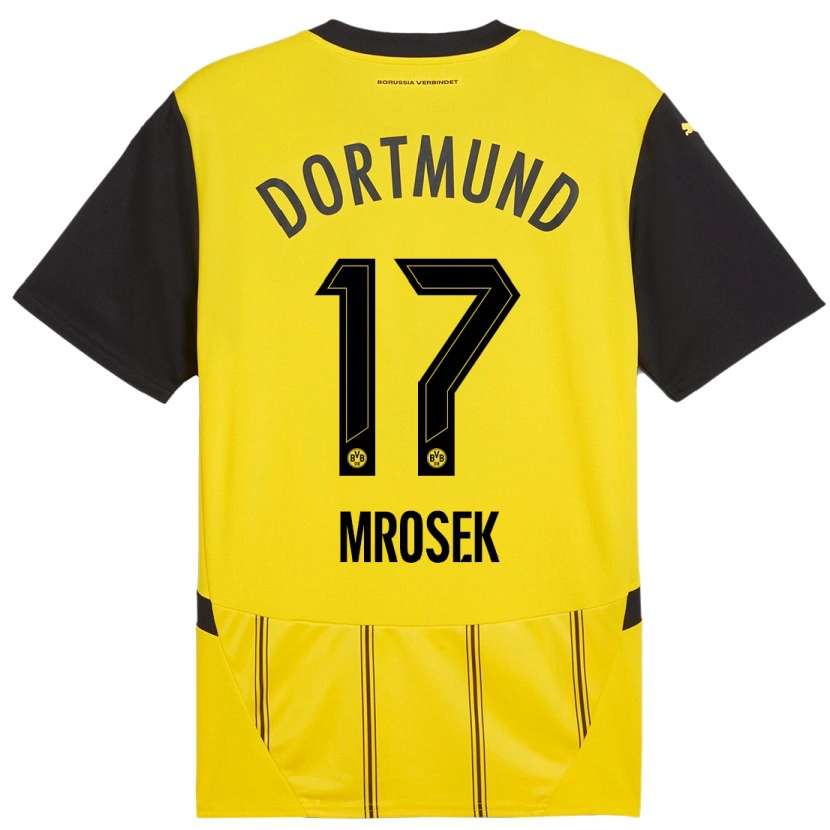 Danxen Herren Noah Mrosek #17 Gelb Schwarz Heimtrikot Trikot 2024/25 T-Shirt