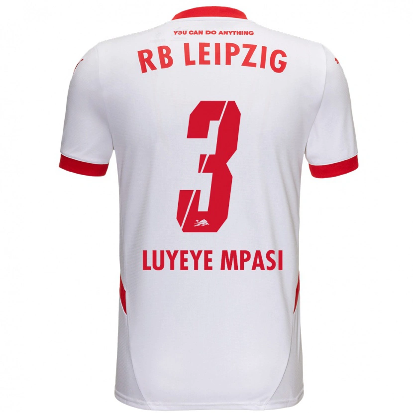 Danxen Herren Seal Luyeye Mpasi #3 Weiß Rot Heimtrikot Trikot 2024/25 T-Shirt