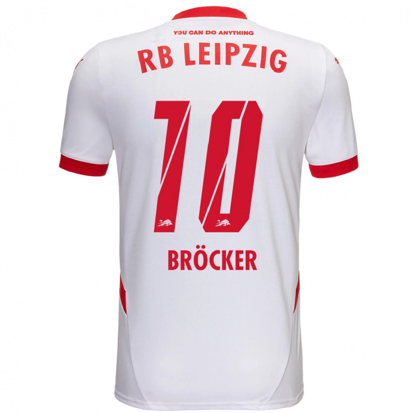 Danxen Herren Mads Bröcker #10 Weiß Rot Heimtrikot Trikot 2024/25 T-Shirt