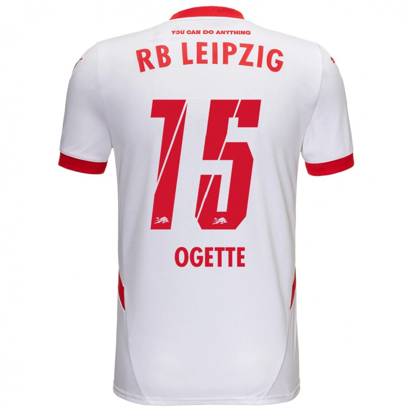 Danxen Herren Israel Ogette #15 Weiß Rot Heimtrikot Trikot 2024/25 T-Shirt