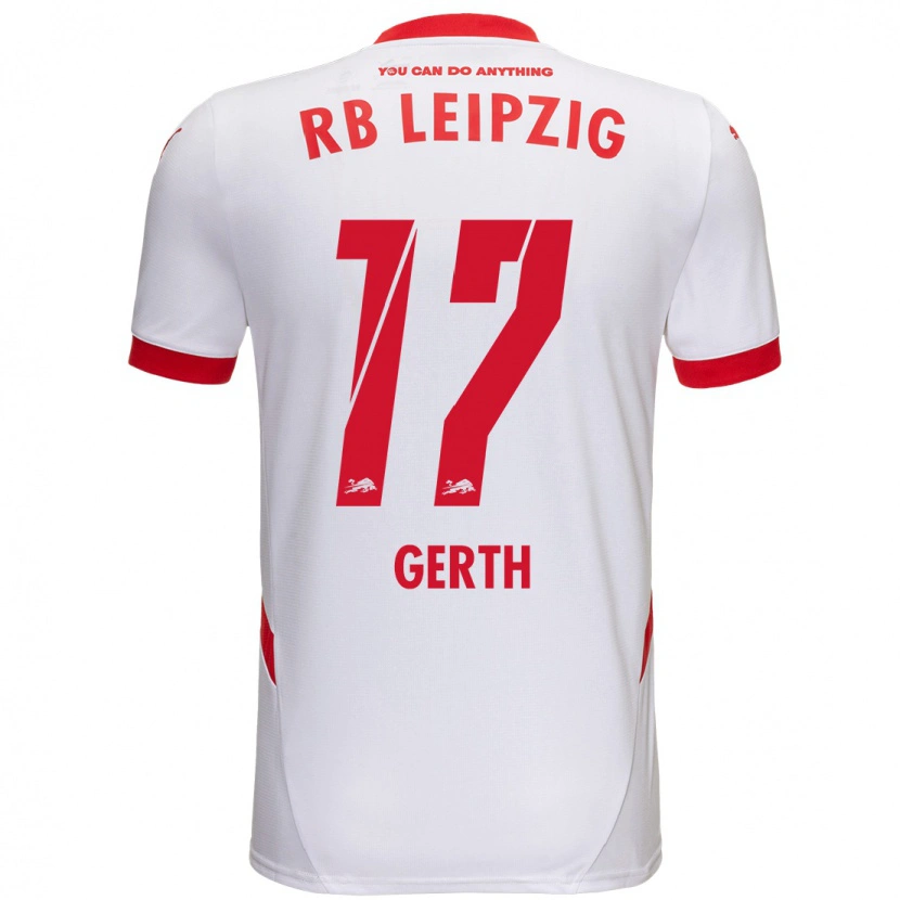 Danxen Herren Amos Gerth #17 Weiß Rot Heimtrikot Trikot 2024/25 T-Shirt