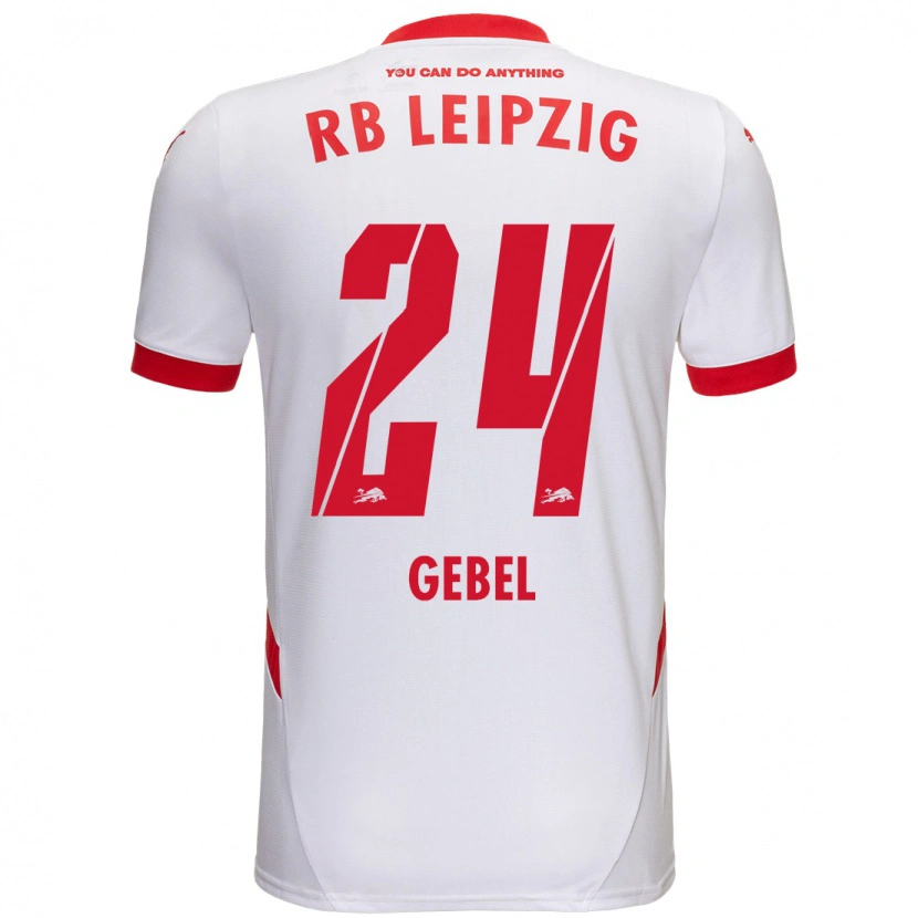 Danxen Herren Viggo Gebel #24 Weiß Rot Heimtrikot Trikot 2024/25 T-Shirt