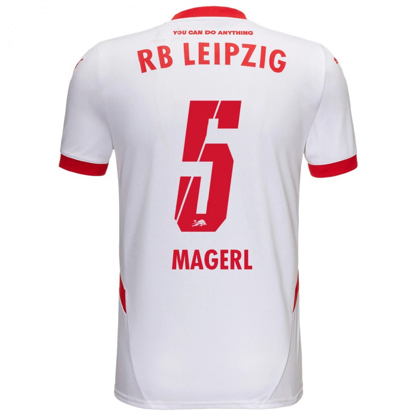 Danxen Herren Julia Magerl #5 Weiß Rot Heimtrikot Trikot 2024/25 T-Shirt