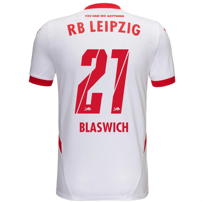 Danxen Herren Janis Blaswich #21 Weiß Rot Heimtrikot Trikot 2024/25 T-Shirt