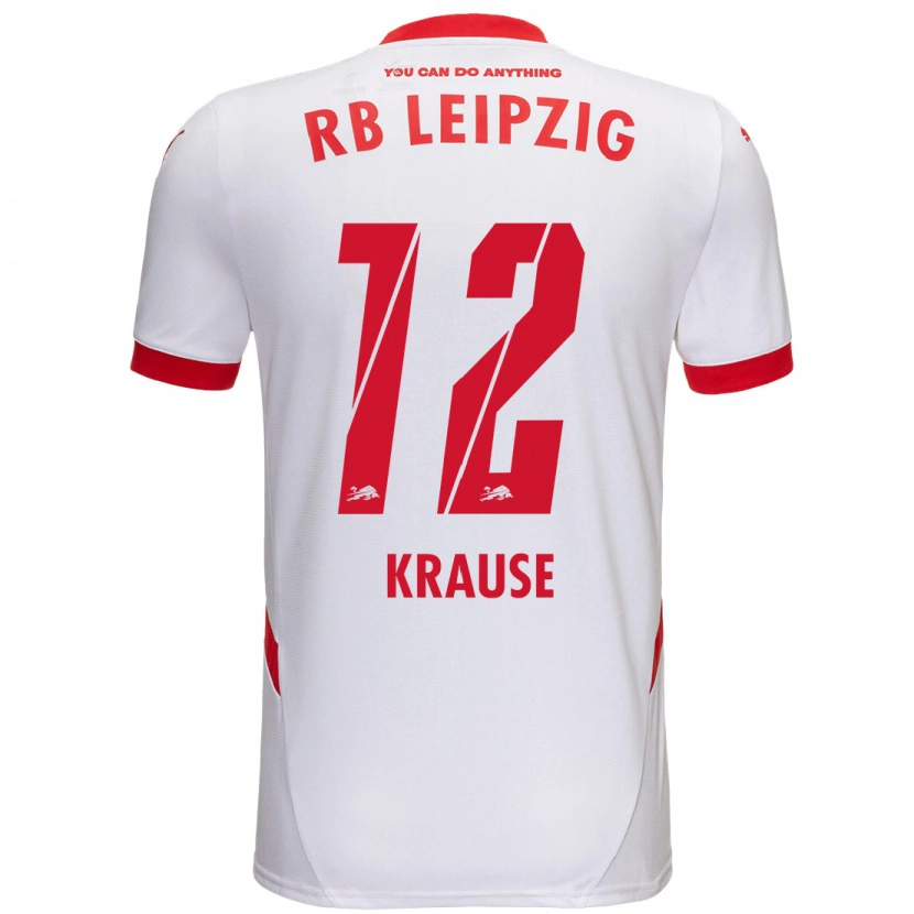 Danxen Herren Arno Krause #12 Weiß Rot Heimtrikot Trikot 2024/25 T-Shirt