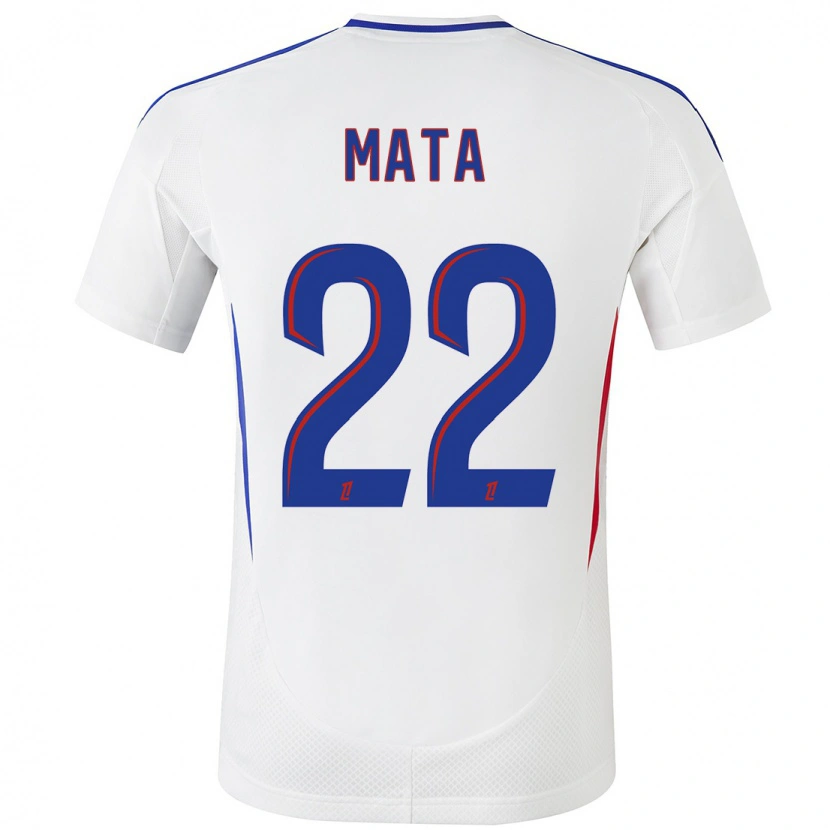 Danxen Herren Clinton Mata #22 Weiß Blau Heimtrikot Trikot 2024/25 T-Shirt