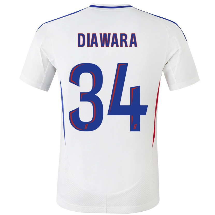 Danxen Herren Mahamadou Diawara #34 Weiß Blau Heimtrikot Trikot 2024/25 T-Shirt