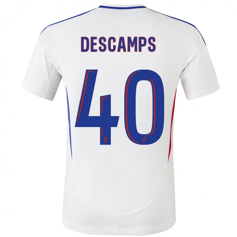 Danxen Herren Rémy Descamps #40 Weiß Blau Heimtrikot Trikot 2024/25 T-Shirt