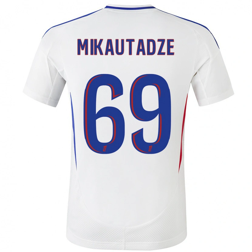 Danxen Herren Georges Mikautadze #69 Weiß Blau Heimtrikot Trikot 2024/25 T-Shirt