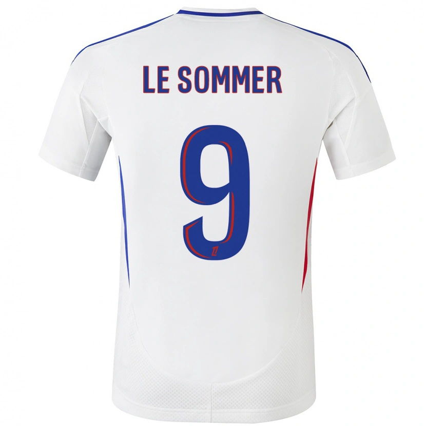 Danxen Herren Eugénie Le Sommer #9 Weiß Blau Heimtrikot Trikot 2024/25 T-Shirt