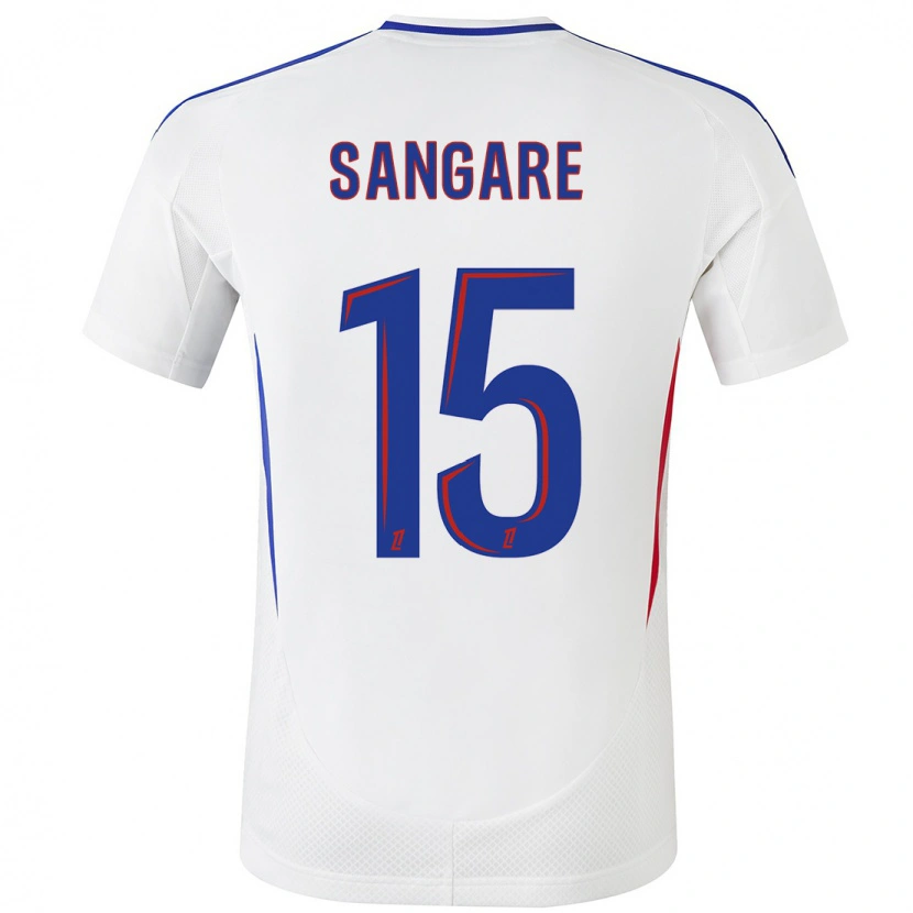 Danxen Herren Wassa Sangaré #15 Weiß Blau Heimtrikot Trikot 2024/25 T-Shirt