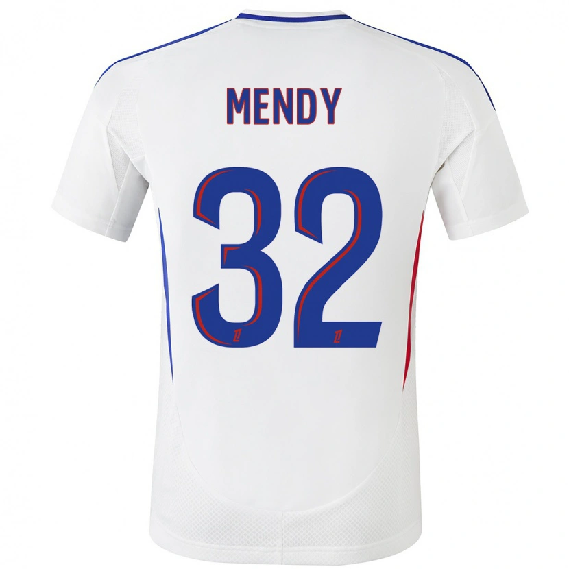 Danxen Herren Maeline Mendy #32 Weiß Blau Heimtrikot Trikot 2024/25 T-Shirt