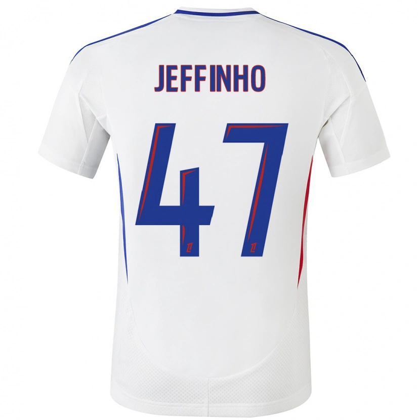 Danxen Herren Jeffinho #47 Weiß Blau Heimtrikot Trikot 2024/25 T-Shirt